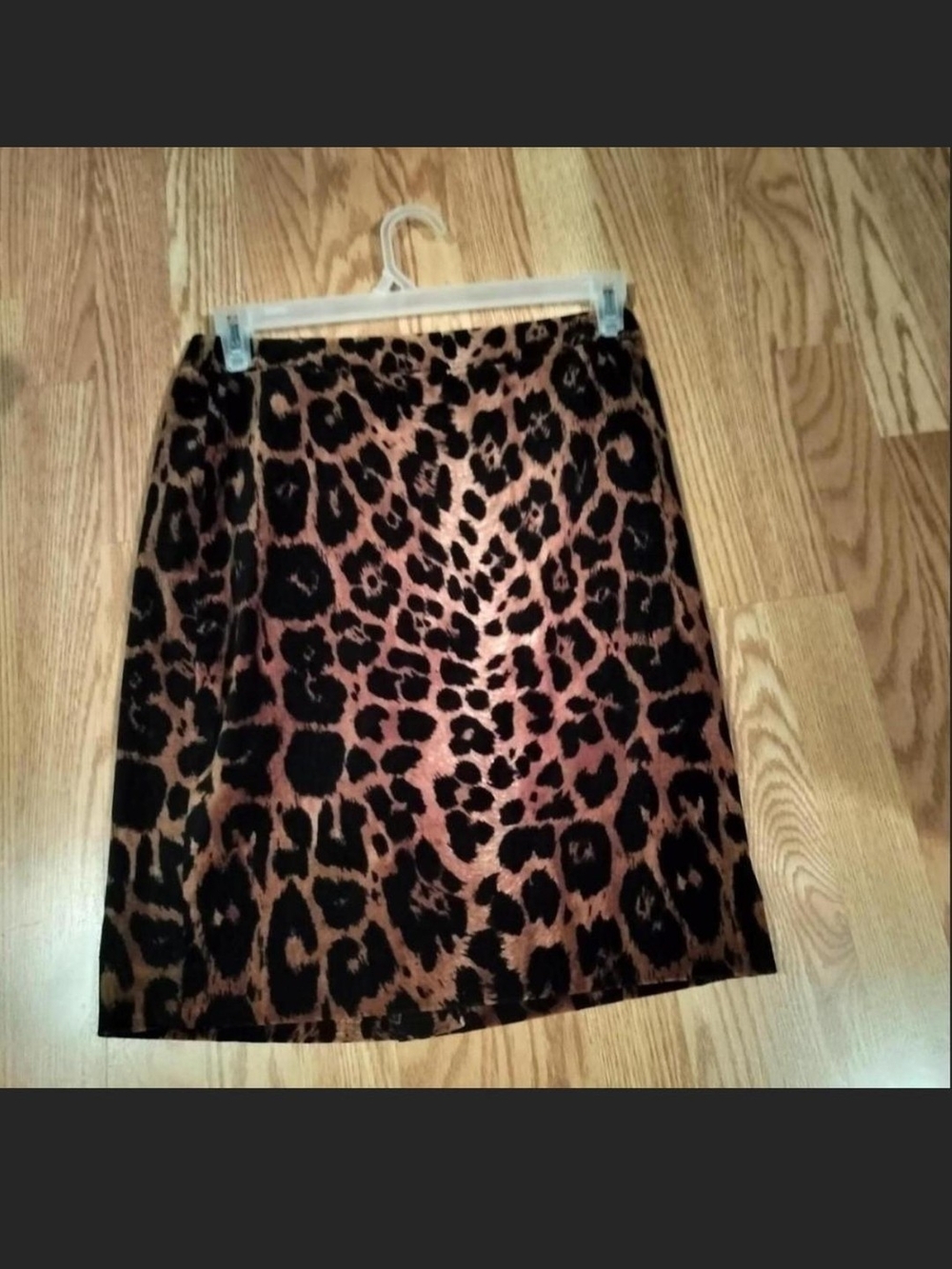 Talbots Leopard Print Pencil Skirt in Brown and Black